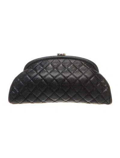 Pre-owned Chanel Timeless Frame Clutch In Black