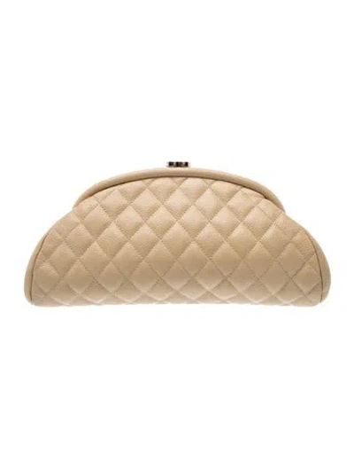 Pre-owned Chanel Timeless Frame Clutch In Neutral