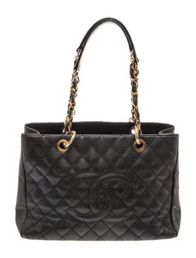 Pre-owned Chanel Timeless Grand Shopping Tote In Black