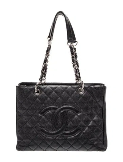 Pre-owned Chanel Timeless Grand Shopping Tote In Black