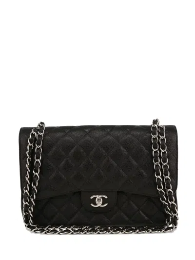Pre-owned Chanel Timeless Jumbo Shoulder Bag In Black