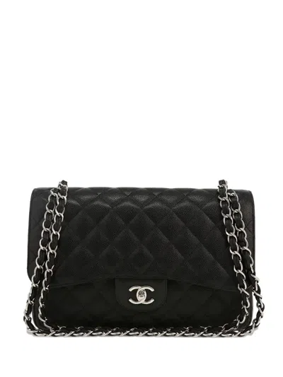 Pre-owned Chanel Timeless Jumbo Shoulder Bag In Black