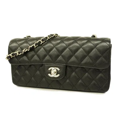 Pre-owned Chanel Timeless Leather Shoulder Bag () In Black