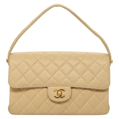 Pre-owned Chanel Timeless Leather Shoulder Bag () In Sand