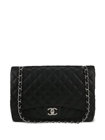 Pre-owned Chanel Timeless Line Jumbo Classic Flap Shoulder Bag In Black