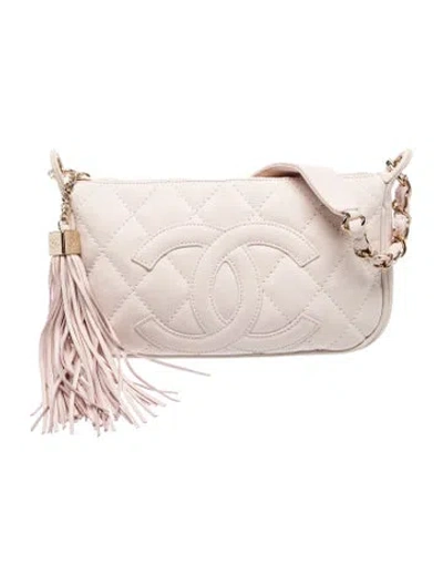 Pre-owned Chanel Timeless Quilted Pochette In Pink