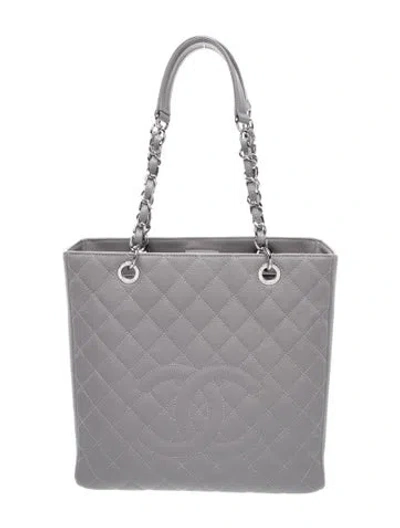 Pre-owned Chanel Timeless Shopping Tote In Gray