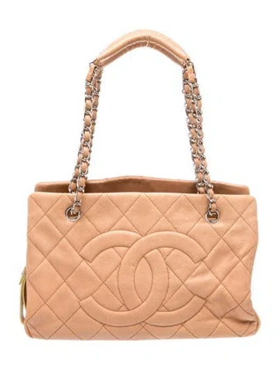 Pre-owned Chanel Timeless Shopping Tote In Neutral