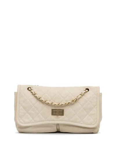 Pre-owned Chanel Timeless Shoulder Bag In White