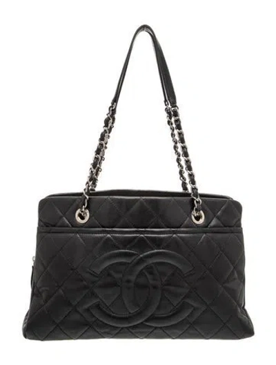 Pre-owned Chanel Timeless Soft Shopper Tote In Black