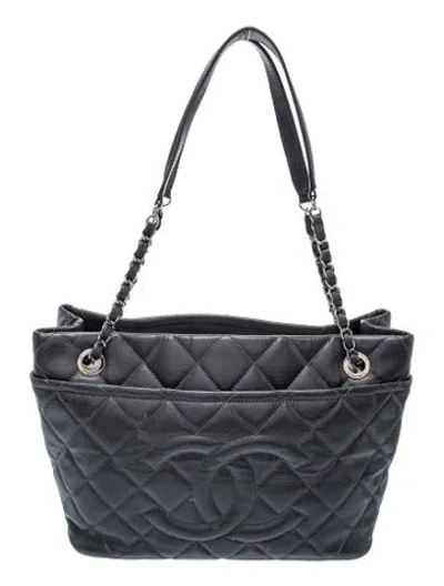 Pre-owned Chanel Timeless Soft Shopper Tote In Gray