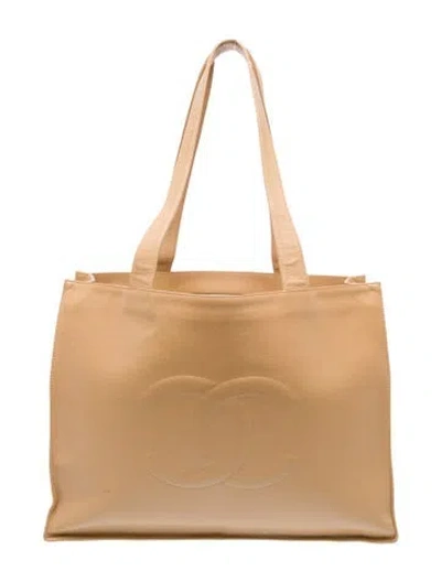 Pre-owned Chanel Timeless Tote In Neutral