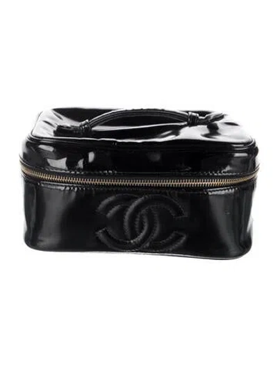 Pre-owned Chanel Timeless Vanity Cosmetic Bag In Black