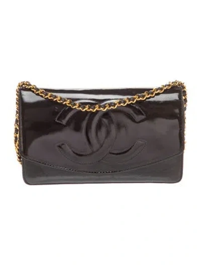 Pre-owned Chanel Timeless Wallet On Chain In Black