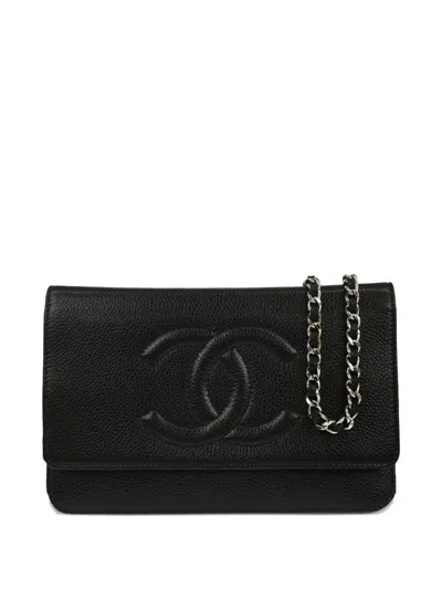 Pre-owned Chanel Timeless Woc Chain Cossbody Bag In Black