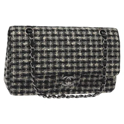 Pre-owned Chanel Timeless Wool Shoulder Bag () In Black
