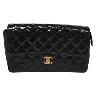Pre-owned Chanel Timeless/classique Patent Leather Backpack Bag () In Black