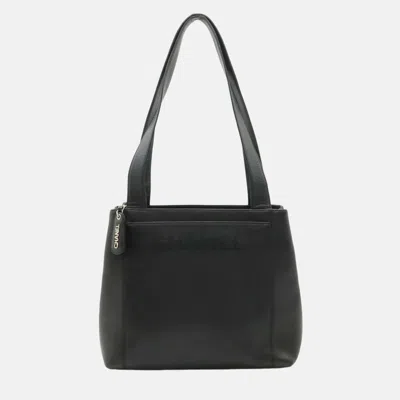 Pre-owned Chanel Tote Bag Caviar Skin Leather Black
