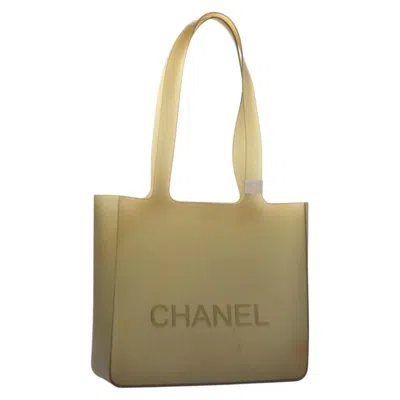Pre-owned Chanel Tote Terry Cloth Rubber Bag () In Green