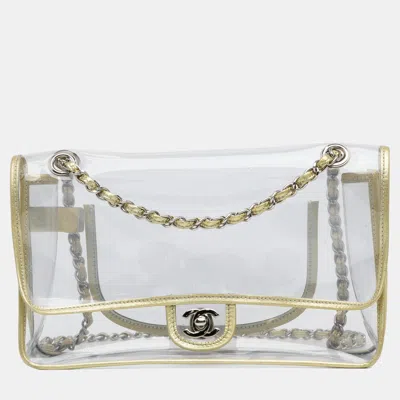 Pre-owned Chanel Transparent Medium Naked Flap
