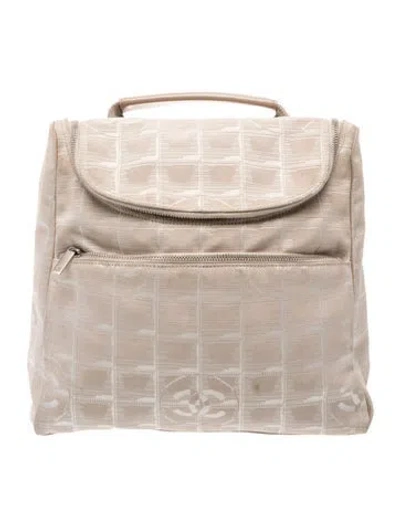 Pre-owned Chanel Travel Ligne Backpack In Neutral