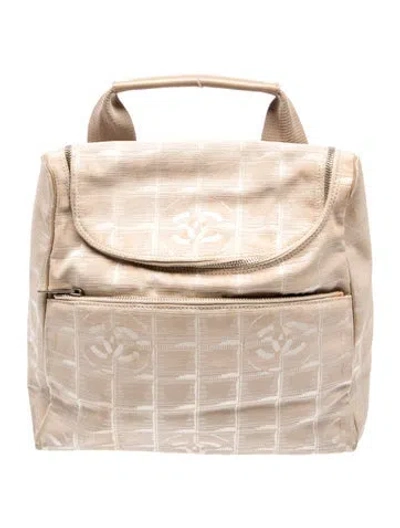 Pre-owned Chanel Travel Ligne Backpack In Neutral