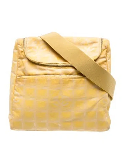 Pre-owned Chanel Travel Ligne Backpack In Yellow