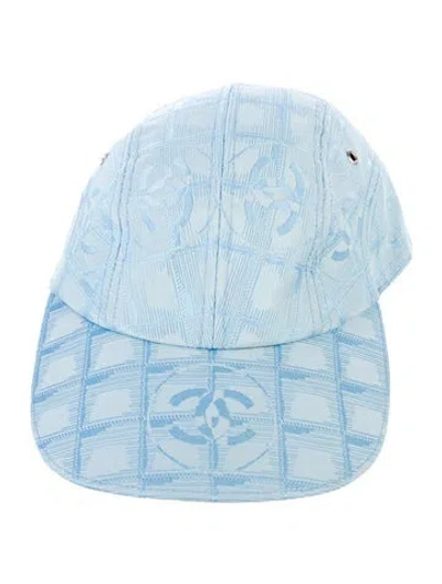 Pre-owned Chanel Travel Ligne Baseball Cap In Blue