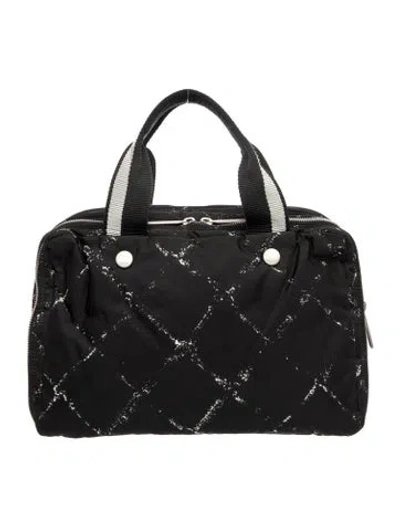 Pre-owned Chanel Travel Ligne Cosmetic Bag In Black