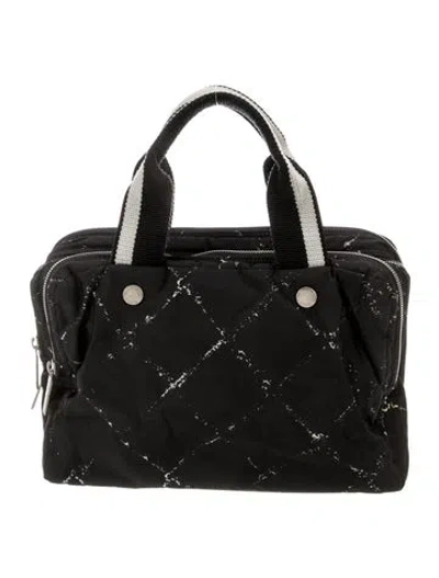 Pre-owned Chanel Travel Ligne Cosmetic Bag In Black