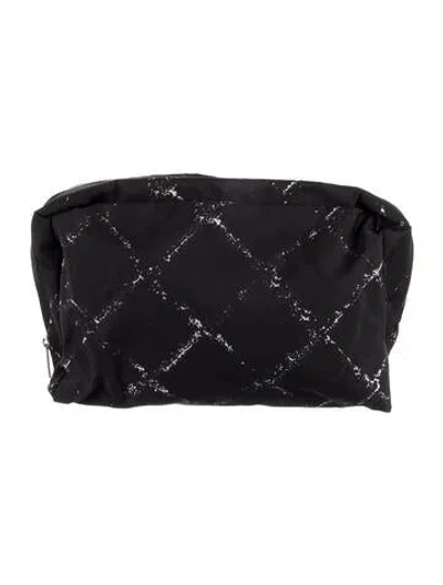 Pre-owned Chanel Travel Ligne Cosmetic Bag In Black
