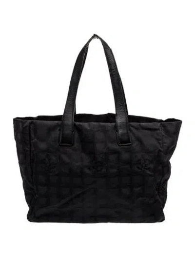 Pre-owned Chanel Travel Ligne Tote In Black