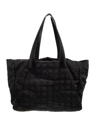Pre-owned Chanel Travel Ligne Tote In Black
