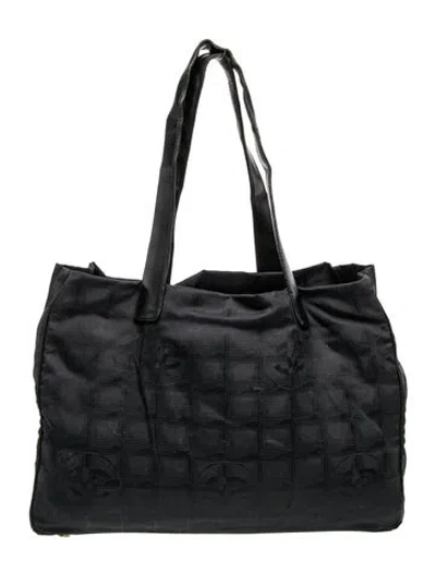Pre-owned Chanel Travel Ligne Tote In Black