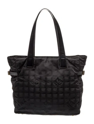 Pre-owned Chanel Travel Ligne Tote In Black