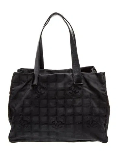 Pre-owned Chanel Travel Ligne Tote In Black