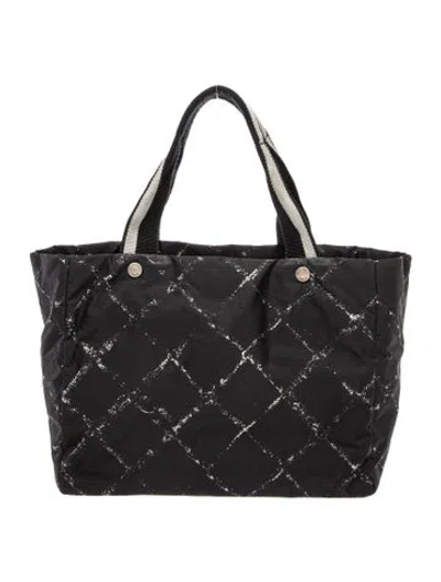 Pre-owned Chanel Travel Ligne Tote In Black
