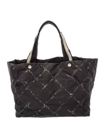 Pre-owned Chanel Travel Ligne Tote In Black