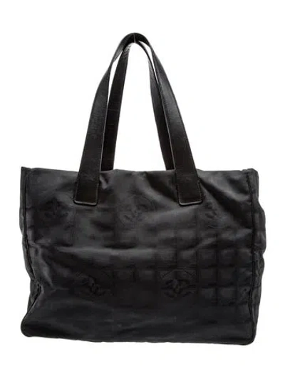 Pre-owned Chanel Travel Ligne Tote In Black