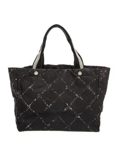 Pre-owned Chanel Travel Ligne Tote In Black