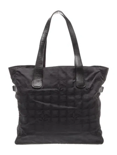Pre-owned Chanel Travel Ligne Tote In Black