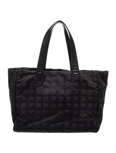 Pre-owned Chanel Travel Ligne Tote In Black