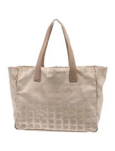 Pre-owned Chanel Travel Ligne Tote In Neutral