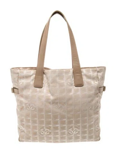 Pre-owned Chanel Travel Ligne Tote In Neutral