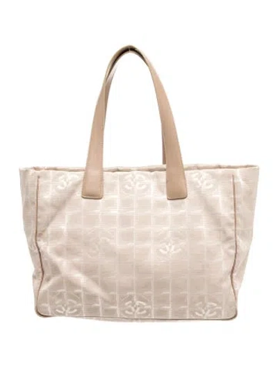 Pre-owned Chanel Travel Ligne Tote In Neutral