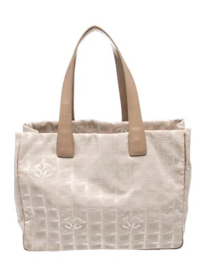 Pre-owned Chanel Travel Ligne Tote In Neutral