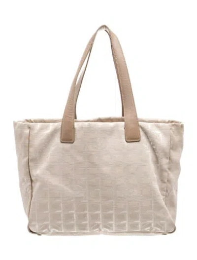 Pre-owned Chanel Travel Ligne Tote In Neutral