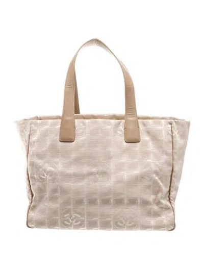 Pre-owned Chanel Travel Ligne Tote In Neutral