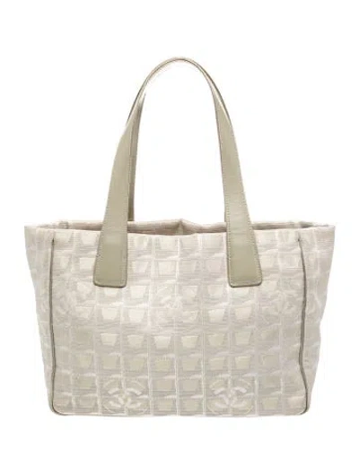 Pre-owned Chanel Travel Ligne Tote In Neutrals