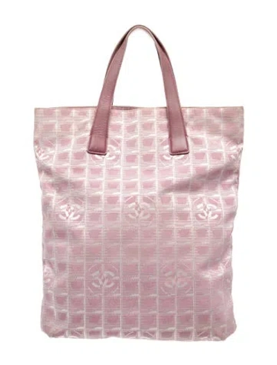 Pre-owned Chanel Travel Ligne Tote In Pink